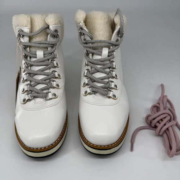 White Mountain Womens Faux Fur Lined Lace-Up Winter Boots Size 7.5M - Picture 10 of 11